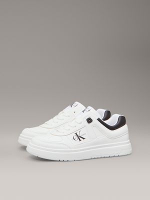 white / black kids trainers for kids gender inclusive calvin klein jeans