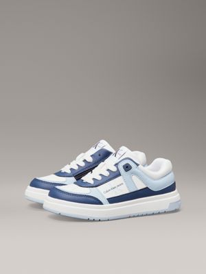 blue/white/light blue kids trainers for kids gender inclusive calvin klein jeans