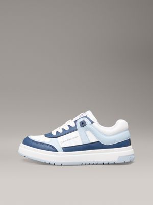 blue/white/light blue kids trainers for kids gender inclusive calvin klein jeans