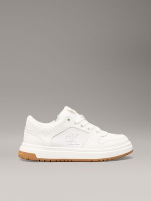 white kids trainers for kids gender inclusive calvin klein jeans