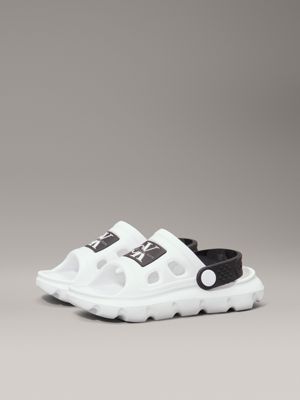 white / black kids and toddlers sliders for kids gender inclusive calvin klein jeans