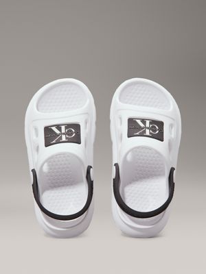 white / black kids and toddlers sliders for kids gender inclusive calvin klein jeans