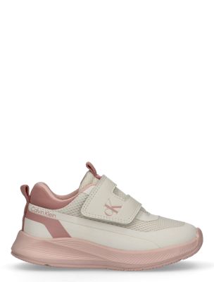 white toddlers and kids velcro trainers for girls 