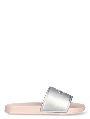 silver kids signature logo sliders for girls 