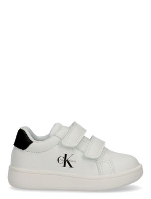 white toddlers and kids velcro trainers for kids gender inclusive 