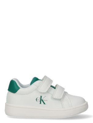 white toddlers and kids velcro trainers for kids gender inclusive 