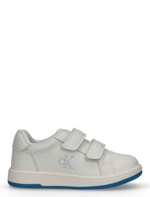 white toddlers and kids velcro trainers for kids gender inclusive 