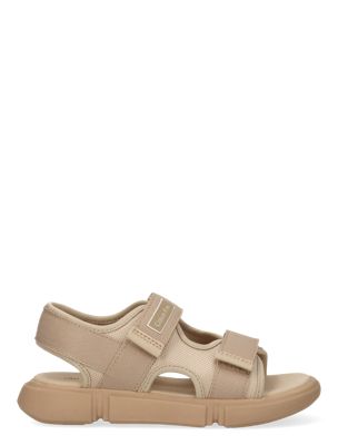 sandales avec velcro pour enfant beige pour garçons 