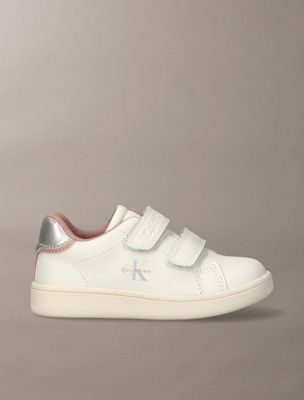 white toddler and kids velcro trainers for girls 