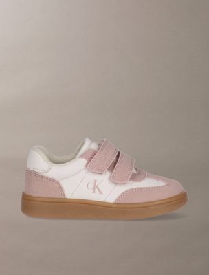 pink tenisówki na rzepy dla małych i większych dzieci dla dziewczynki - 