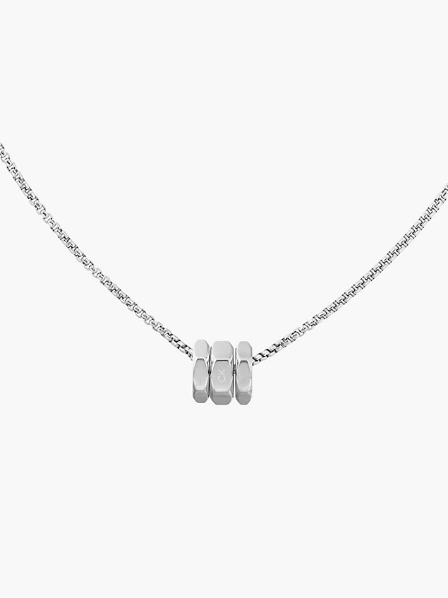 silver necklace - latch for men calvin klein