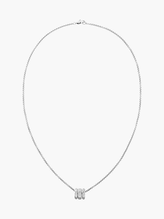 silver necklace - latch for men calvin klein
