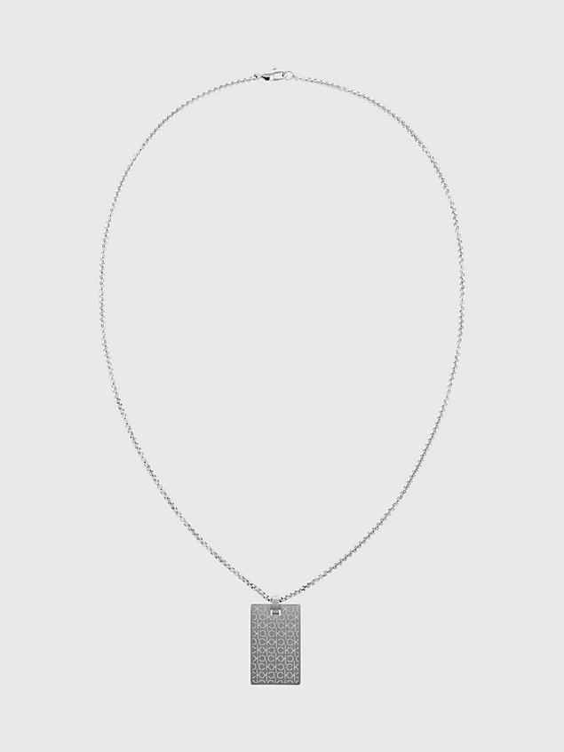 collier - iconic for him silver pour hommes calvin klein