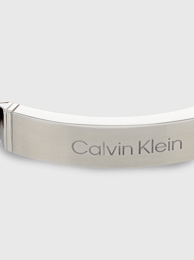 bracelet - iconic for him brown pour hommes calvin klein