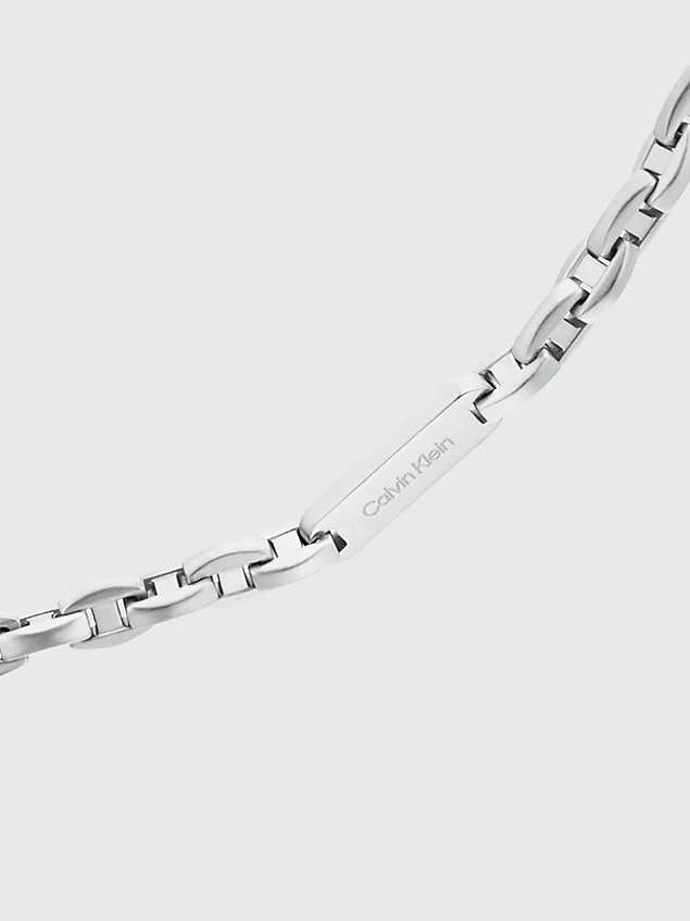 silver necklace - bold metals for men calvin klein