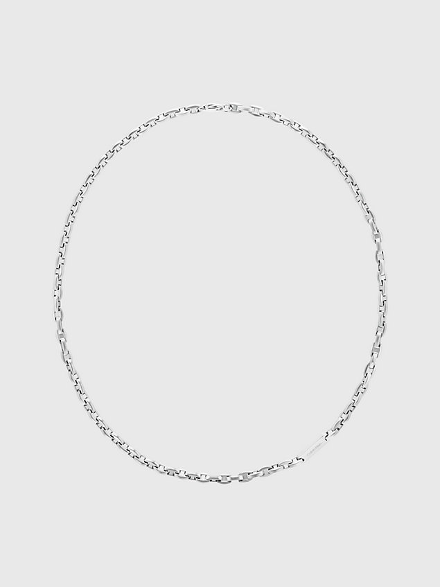 silver necklace - bold metals for men calvin klein