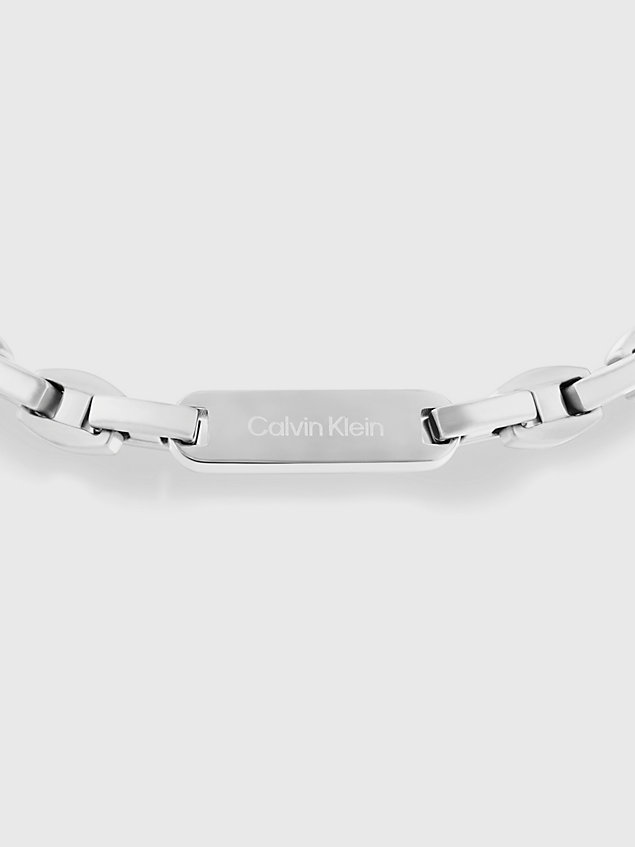 silver bransoletka - bold metals dla mężczyźni - calvin klein