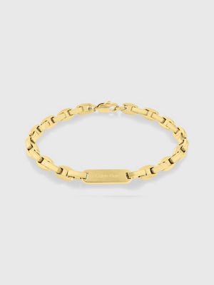 gold bold link chain bracelet for men calvin klein