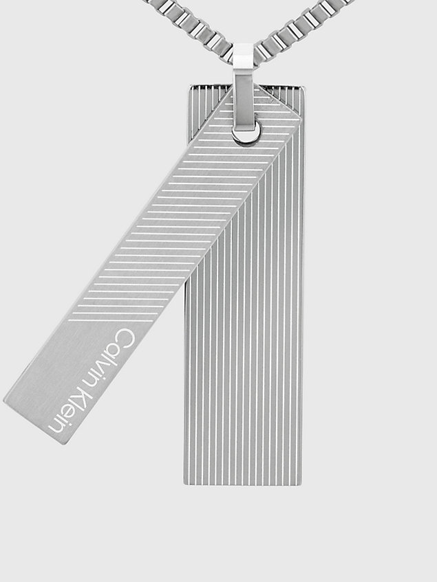 collar - architectural lines silver de hombre calvin klein