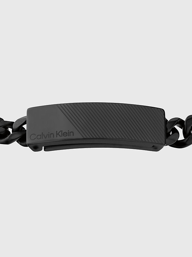 black bracelet - architectural lines for men calvin klein