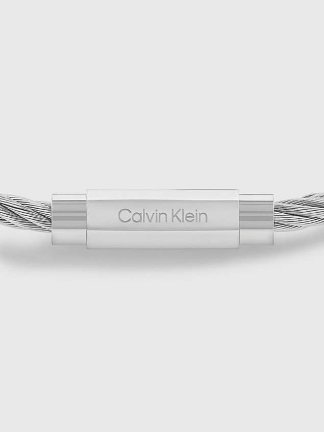 silver armband - modern grid für herren - calvin klein
