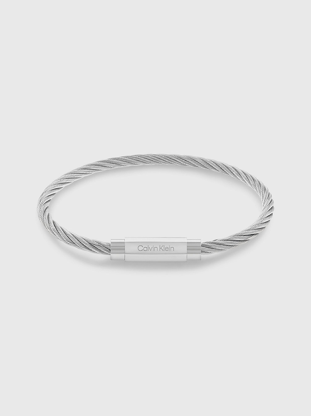 SILVER Bracelet - Modern Grid undefined hommes Calvin Klein