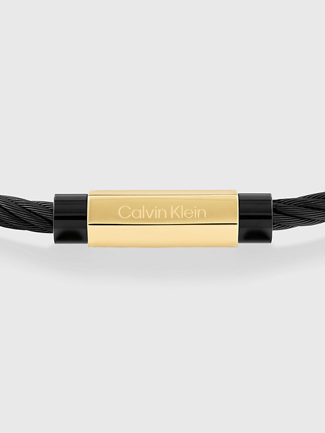 black bracelet - modern grid for men calvin klein