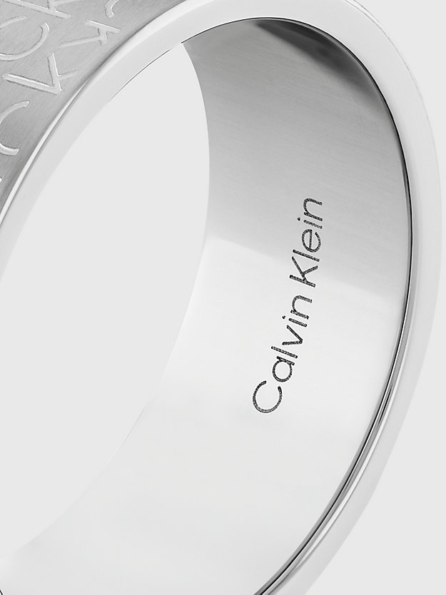 SILVER Ring - Iconic For Him for men CALVIN KLEIN