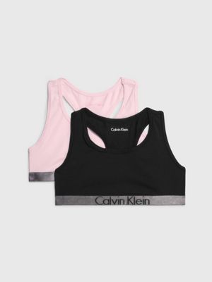 2 Pack Girls Bralettes - Customized Stretch Calvin Klein