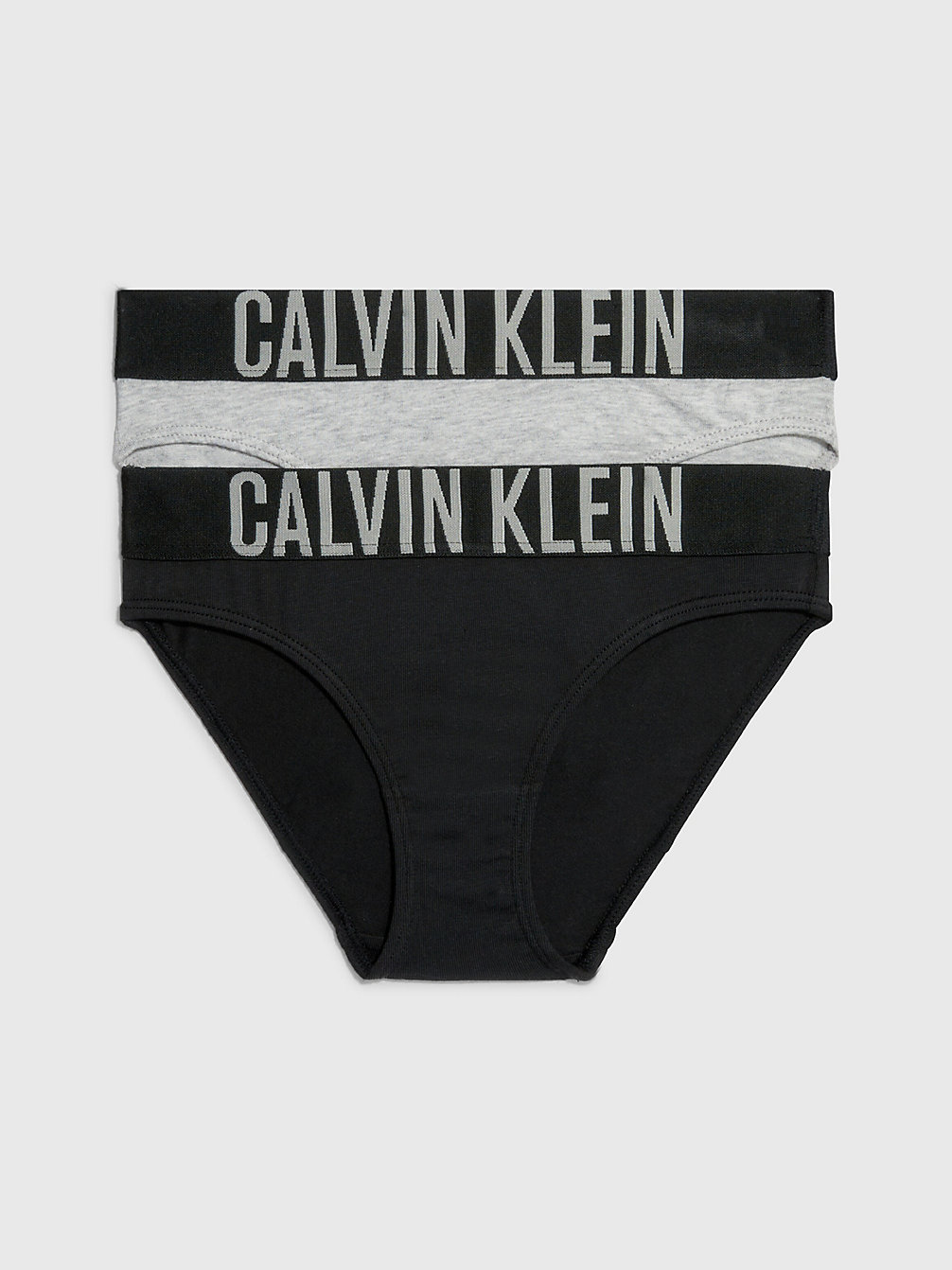 1 GREY HEATHER/ 1 BLACK 2er-Pack Mädchen-Slips - Intense Power undefined Maedchen Calvin Klein