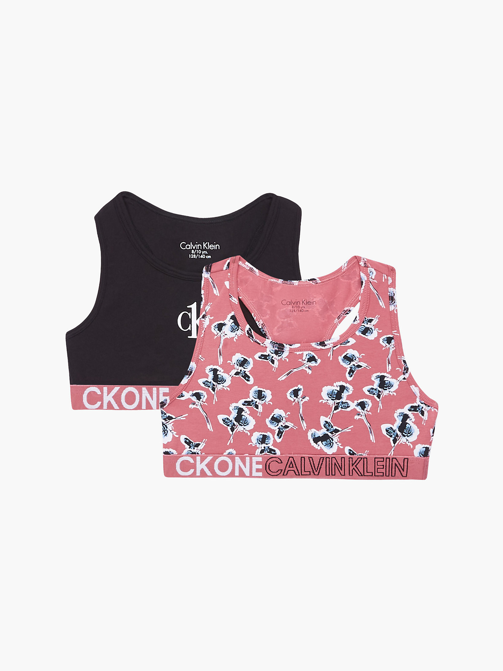 T-shirt ragazza in cotone biologico in confezione da 2 Calvin Klein Bambina Abbigliamento Intimo Magliette intime CK One 