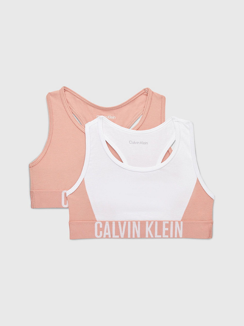 PINKMOCHA/PVHWHITE 2 Pack Girls Bralettes - Intense Power undefined girls Calvin Klein