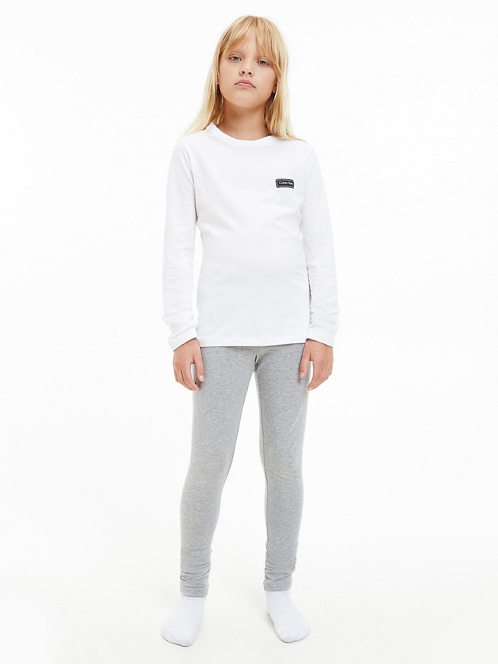 PVHWHITE/W/GREYHEATHER Pyjama Set - Modern Cotton undefined girls Calvin Klein