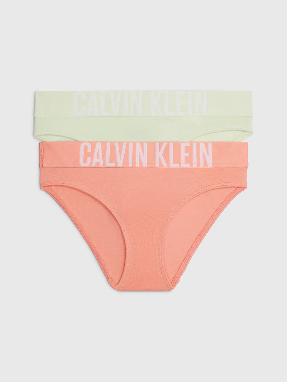 LEMONGRASS/PEACHFLORAL 2 Pack Girls Bikini Briefs - Intense Power undefined girls Calvin Klein