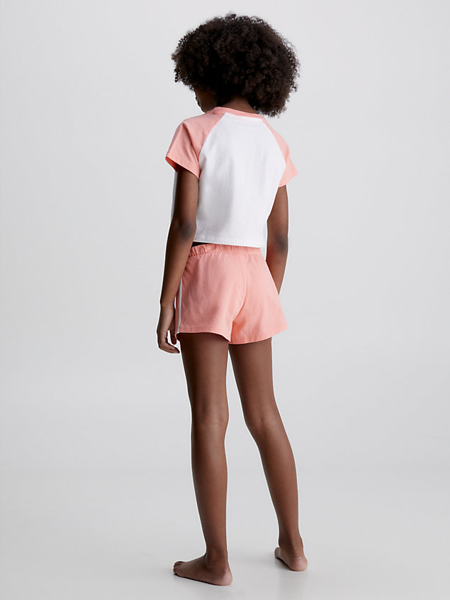 pink shorts-pyjama-set - intense power für maedchen - calvin klein