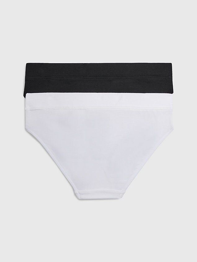 black 2 pack girls bikini briefs - modern cotton for girls calvin klein
