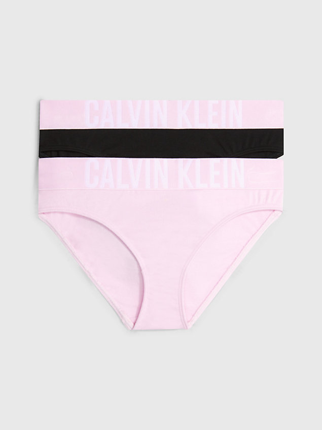 confezione da 2 slip bikini bambina - intense power pink da bambina calvin klein