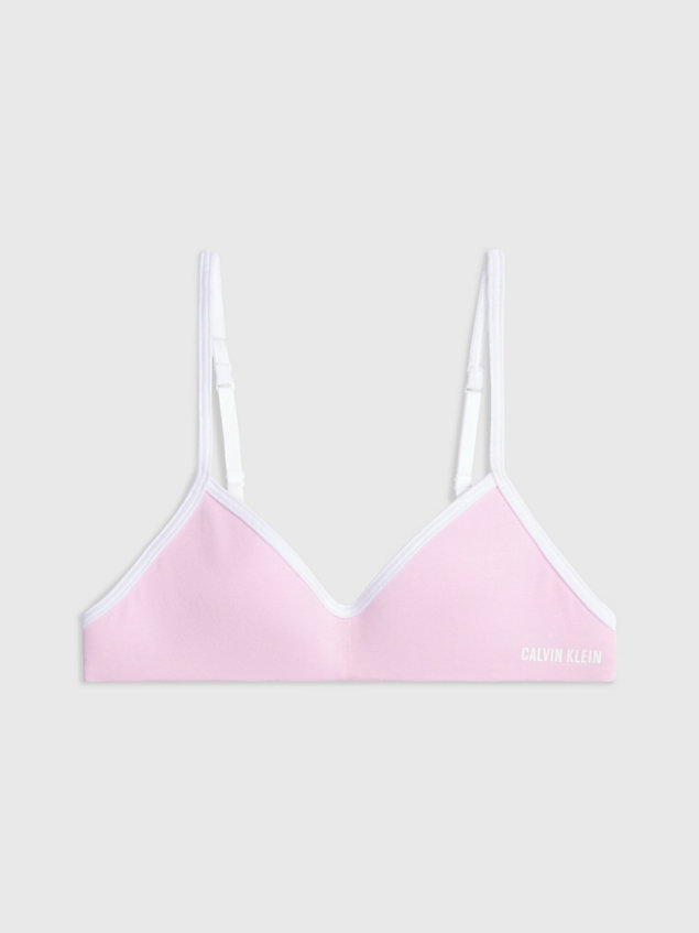 pink girls triangle bra - intense power for girls calvin klein