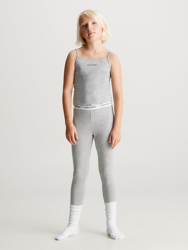 grey 2 pack girls tank tops - modern cotton for girls calvin klein