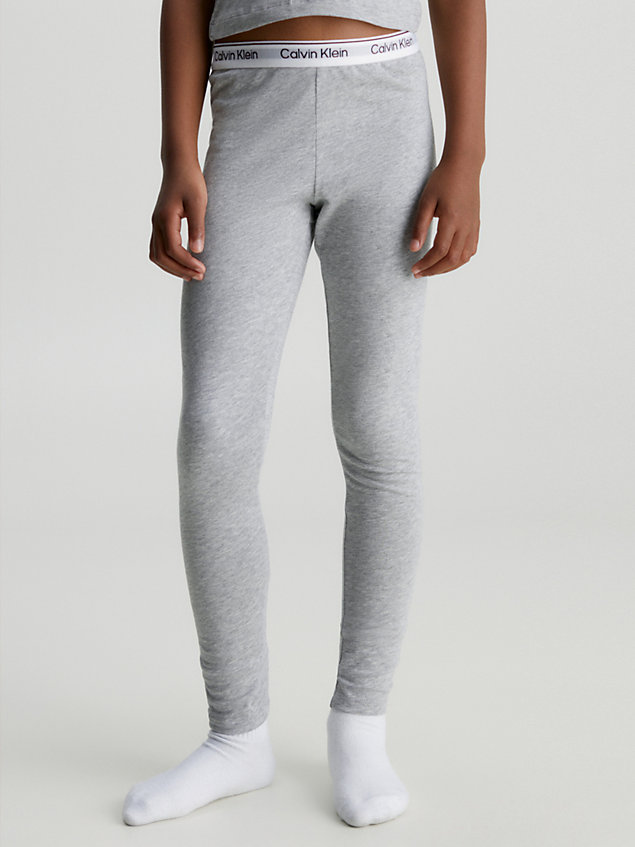 grey 2-pack meisjes legging - modern cotton voor meisjes - calvin klein