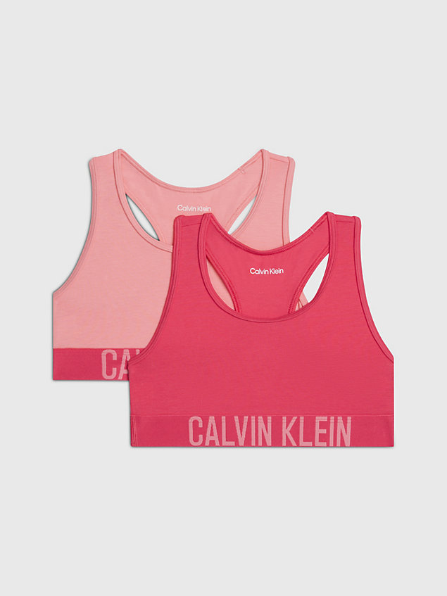 pink 2 pack girls bralettes - intense power for girls calvin klein