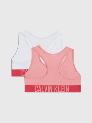Calvin Klein Girls Pink Logo Bralette