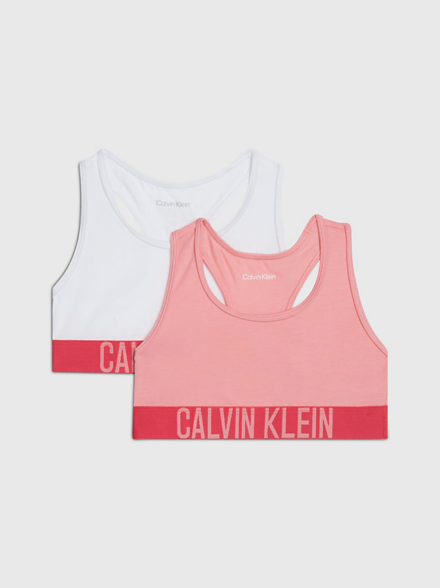 pink zestaw 2 par dziewczęcych braletek - intense power dla dziewczynki - calvin klein