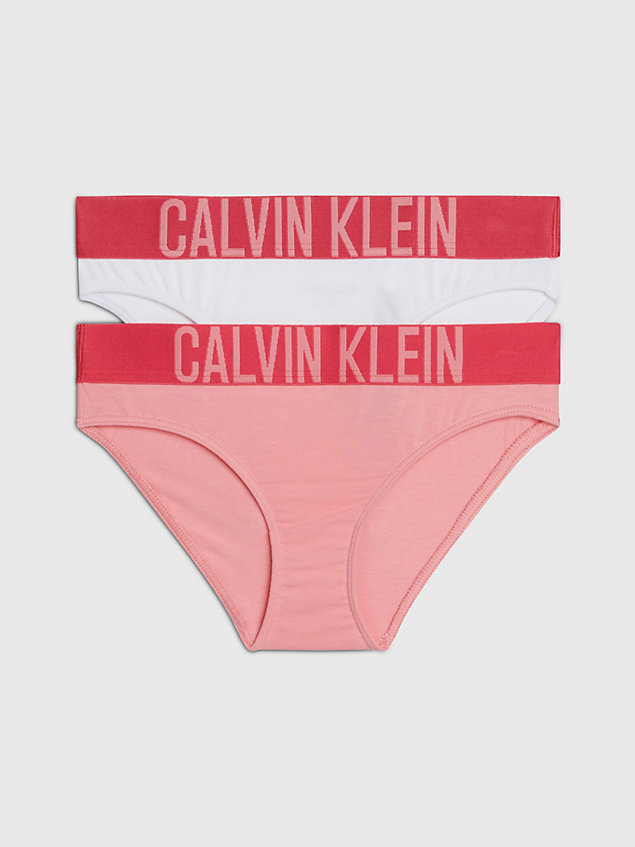 confezione da 2 slip bikini bambina - intense power pink da bambine calvin klein
