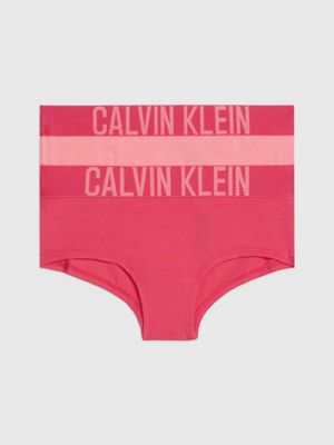 Calvin Klein Girls' Modern Cotton Hipster Panty Underwear, 2 Pack, Mini  Plum Logo, Classic White - 2 Pack, Small price in Saudi Arabia,   Saudi Arabia