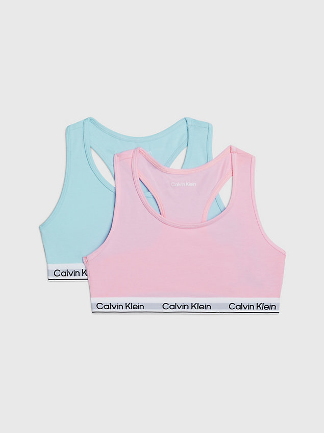 pink 2 pack girls bralettes - modern cotton for girls calvin klein