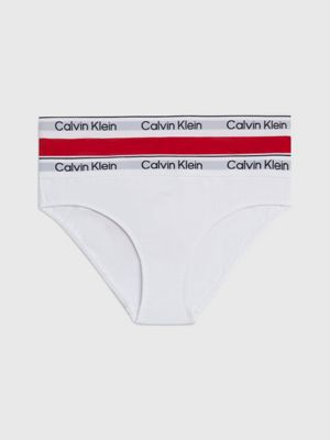 Calvin Klein Modern Cotton bikini briefs pack of two 4-16 years