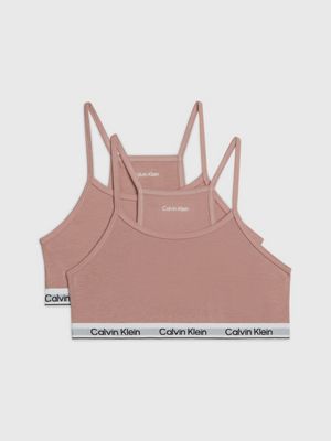 New CALVIN KLEIN Girls Bralette Bra SMALL (6/6X) Two (2) Pack Underwear