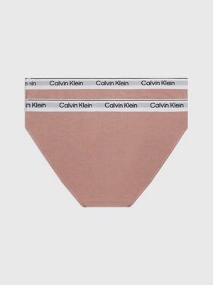 Calvin Klein Underwear Girls Pack of 2 Bikini Briefs G8006010T6