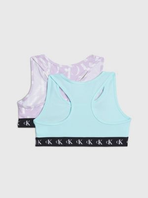 2 Pack Girls Bralettes - CK Monogram Calvin Klein®